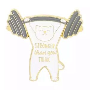 📍5for$25 Enamel Pin Cat Stronger than you think